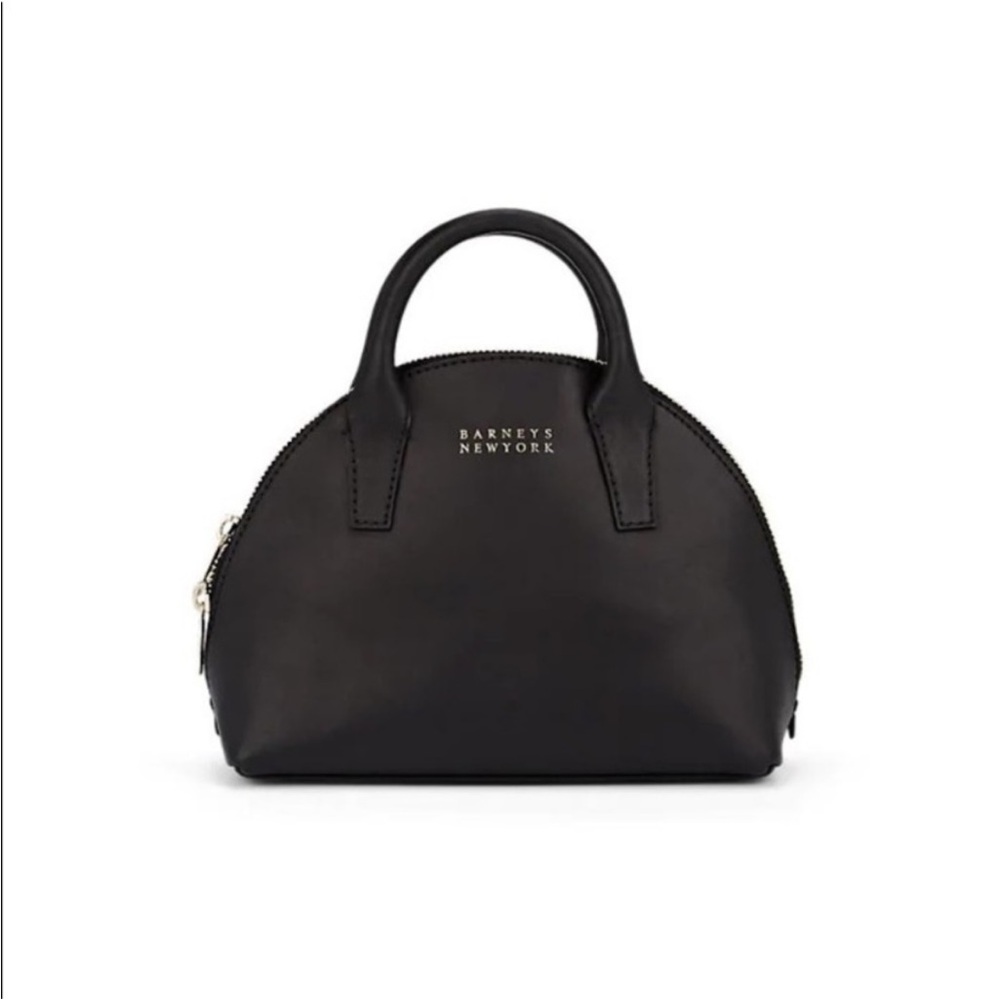 BARNEYS NEW YORK Leather Bowler Bag